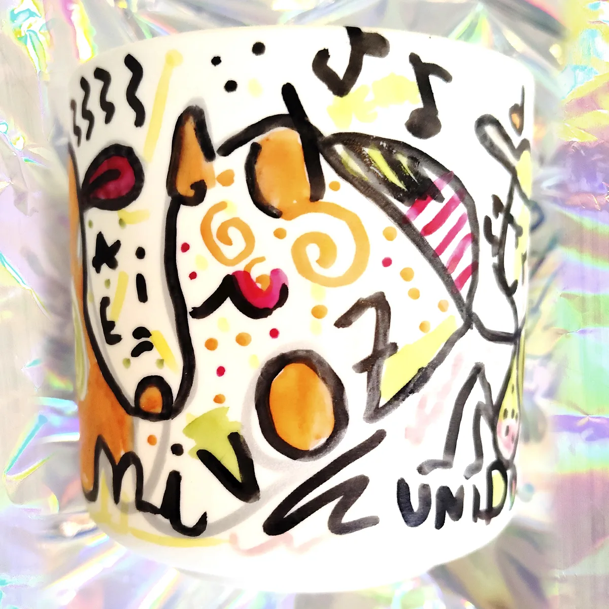 Detalle de una parte de vaso e cerámica